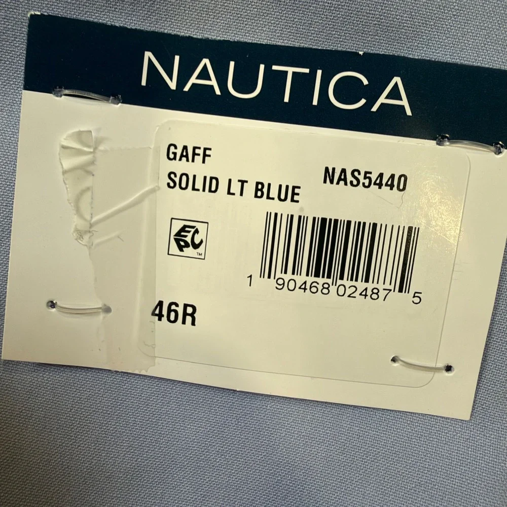 Nautica Mens 46R Suit 2pc Active Stretch Solid Light Blue 41W Pants NAS5440 NEW